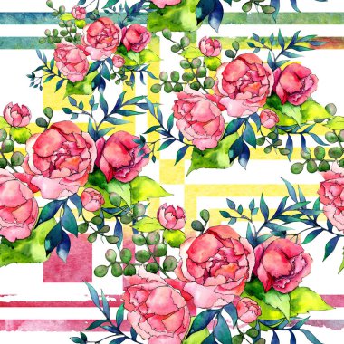 Kır çiçeği buketi desen suluboya tarzında.