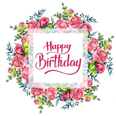 Kır çiçeği buket çelenk suluboya tarzında.