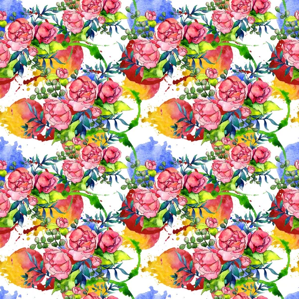 Wildflower boeket patroon in een aquarel stijl. — Stockfoto