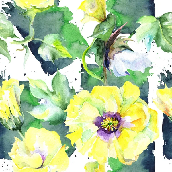 Wildflower eustama bloemenpatroon in een aquarel stijl. — Stockfoto