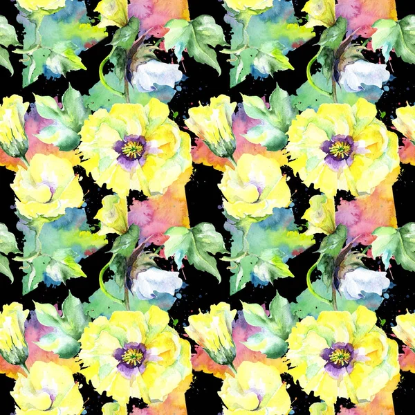 Wildflower eustama flower pattern in a watercolor style. — Stock Photo, Image