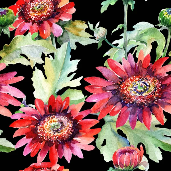 Wildflower aster kwiatki w stylu przypominającym akwarele. — Zdjęcie stockowe