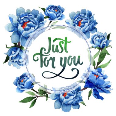 Kır çiçeği Şakayık çiçeği çerçeve suluboya tarzında.