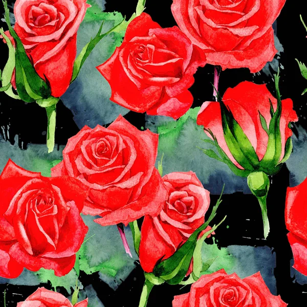 Kır çiçeği gül çiçek deseni suluboya tarzında.