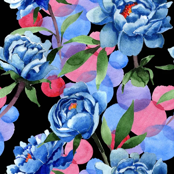 Wildflower peony bloemenpatroon in een aquarel stijl. — Stockfoto