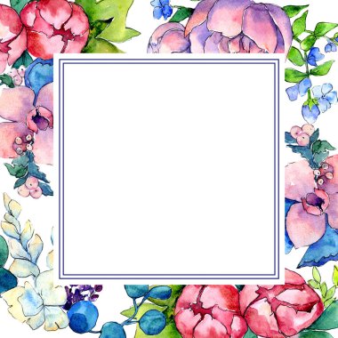 Çiçek kompozisyon farme suluboya tarzında.