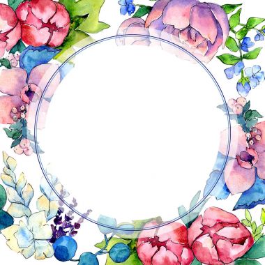 Çiçek kompozisyon farme suluboya tarzında.