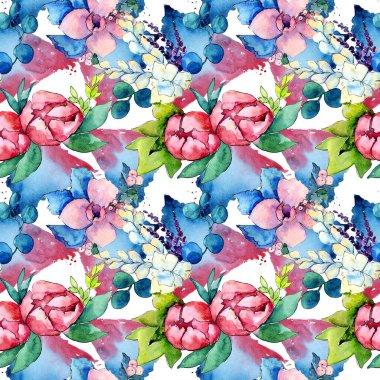 Çiçek kompozisyon izole bir suluboya tarzında.