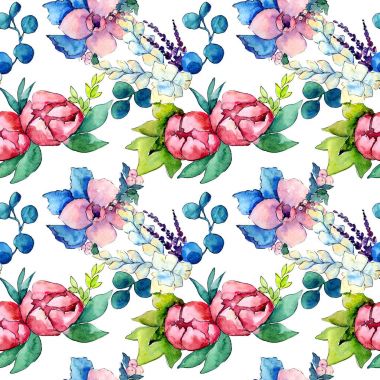 Çiçek kompozisyon izole bir suluboya tarzında.