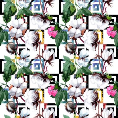 Pamuk suluboya tarzında çiçek desenli.