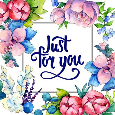 Çiçek kompozisyon farme suluboya tarzında.