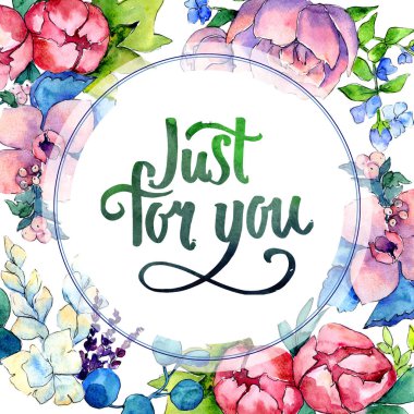 Çiçek kompozisyon farme suluboya tarzında.