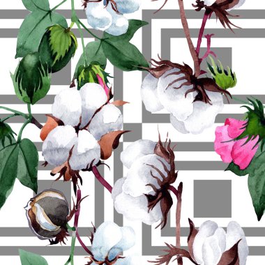 Pamuk suluboya tarzında çiçek desenli.