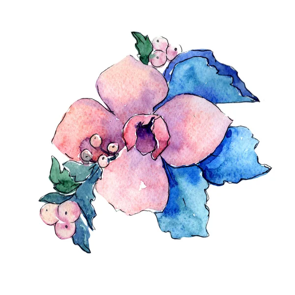 Çiçek kompozisyon izole bir suluboya tarzında.