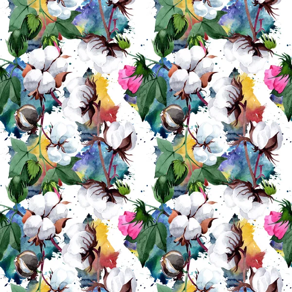 Pamuk suluboya tarzında çiçek desenli.