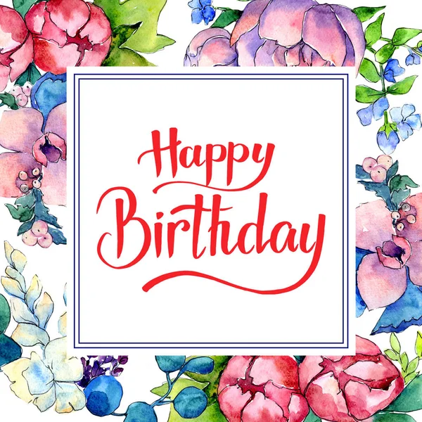 Çiçek kompozisyon farme suluboya tarzında.