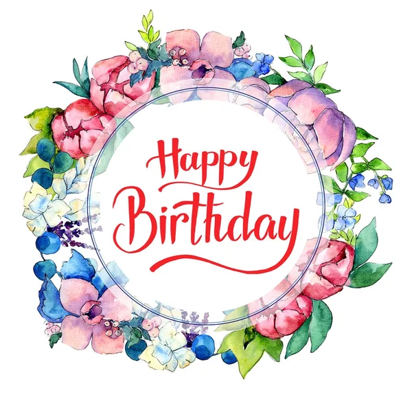 Çiçek kompozisyon çelenk suluboya tarzında.