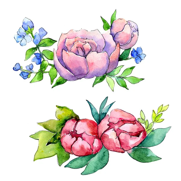 Çiçek kompozisyon izole bir suluboya tarzında.