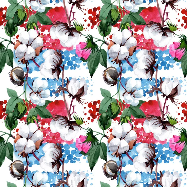 Pamuk suluboya tarzında çiçek desenli.