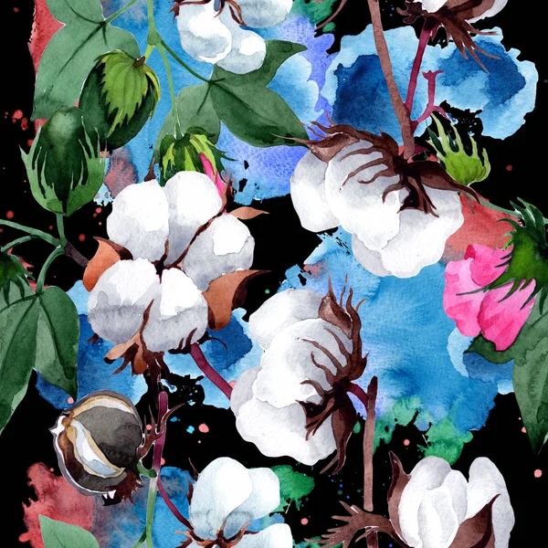 Pamuk suluboya tarzında çiçek desenli.