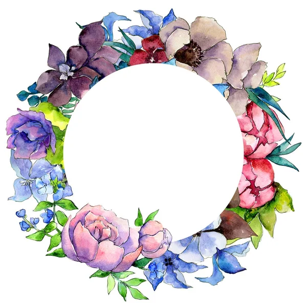 Çiçek kompozisyon izole bir suluboya tarzında.