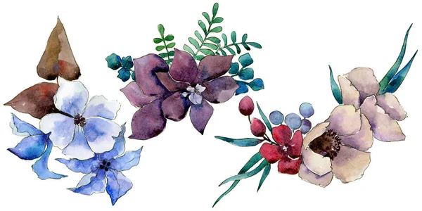 Çiçek kompozisyon izole bir suluboya tarzında.