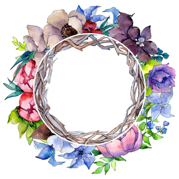 Çiçek kompozisyon izole bir suluboya tarzında.