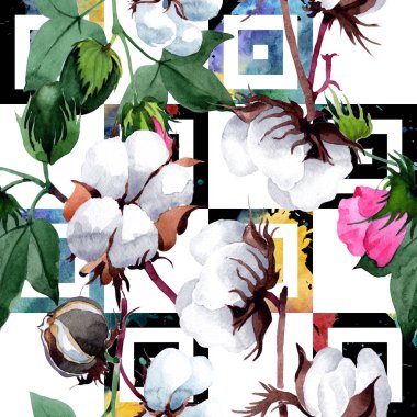 Pamuk suluboya tarzında çiçek desenli.