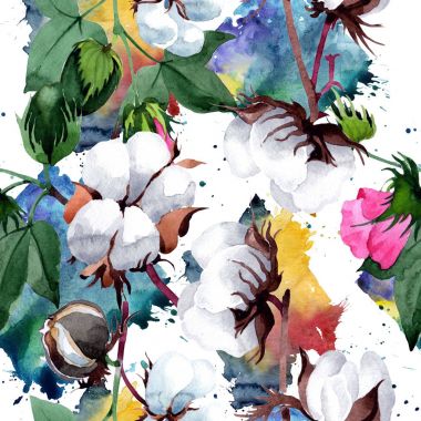 Pamuk suluboya tarzında çiçek desenli.