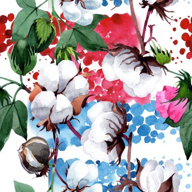 Pamuk suluboya tarzında çiçek desenli.