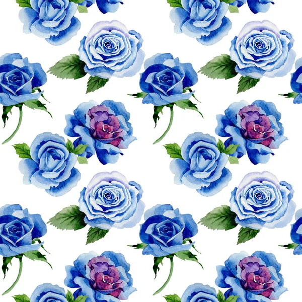 Wildflower blauw roze bloemenpatroon in een aquarel stijl. — Stockfoto
