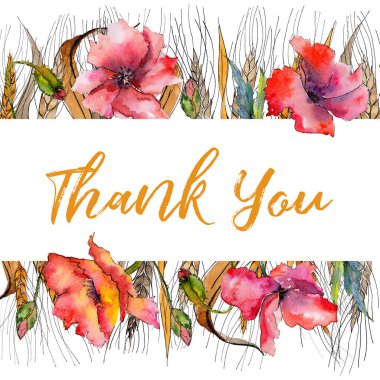 Kır çiçeği spica çerçeve suluboya tarzında.