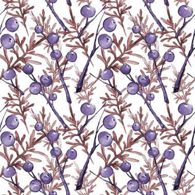 Orman dal dalları desen bir elinde suluboya tarzı çizilmiş.