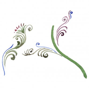 İhtimaline karşı izole bir suluboya stili.