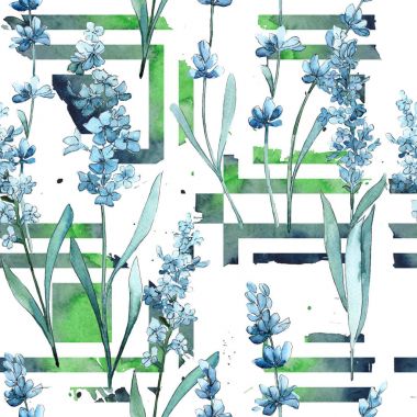 Kır çiçeği lavanta çiçek deseni suluboya tarzında.
