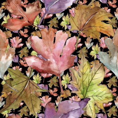 Alıç desen suluboya tarzında yaprakları.