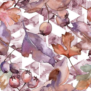 Alıç desen suluboya tarzında yaprakları.