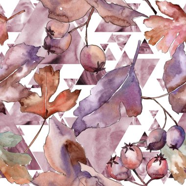 Alıç desen suluboya tarzında yaprakları.