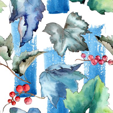 Frenk üzümü desen izole bir suluboya tarzında bırakır..