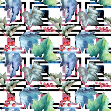 Frenk üzümü desen izole bir suluboya tarzında bırakır..