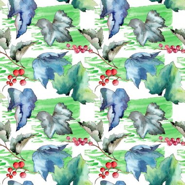 Frenk üzümü desen izole bir suluboya tarzında bırakır..