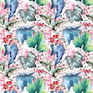 Frenk üzümü desen izole bir suluboya tarzında bırakır..