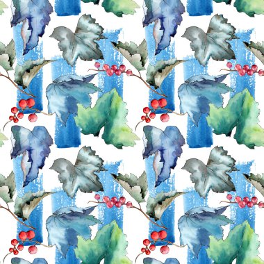 Frenk üzümü desen izole bir suluboya tarzında bırakır..