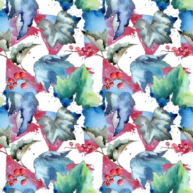 Frenk üzümü desen izole bir suluboya tarzında bırakır..