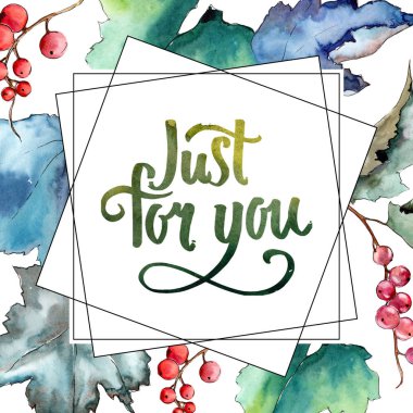 Frenk üzümü çerçeve bir suluboya tarzında bırakır..