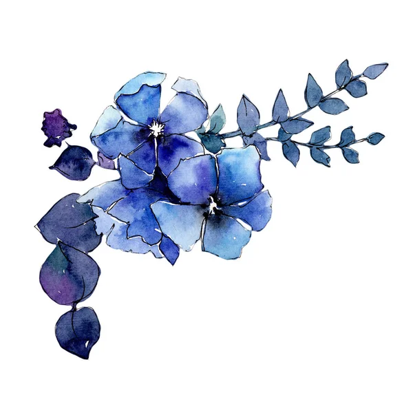 Bukett blomma i akvarell stil isolerade. — Stockfoto