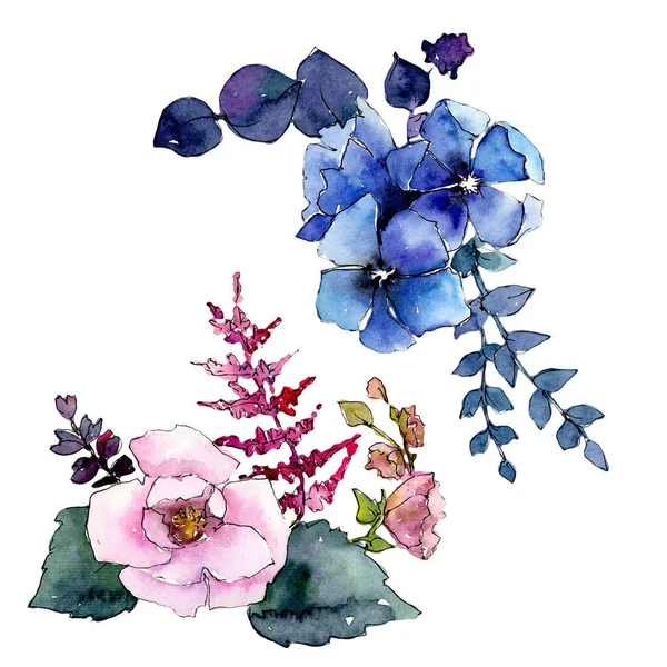 Bouquet flower in a watercolor style isolated. — Stock Photo, Image