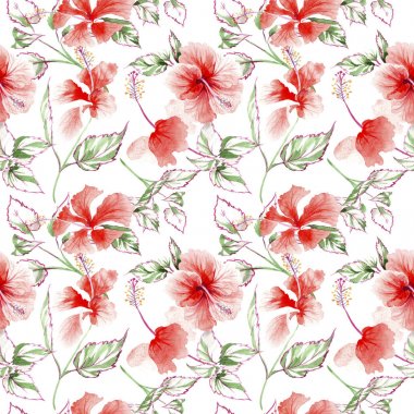 Kır çiçeği gül çiçek deseni suluboya tarzında.