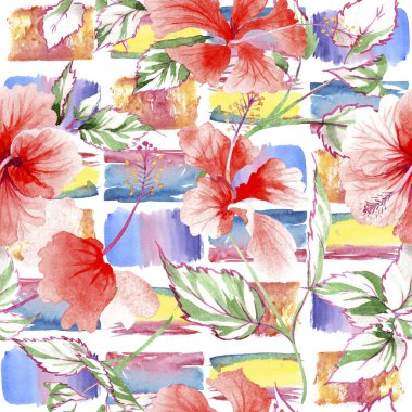 Kır çiçeği gül çiçek deseni suluboya tarzında.