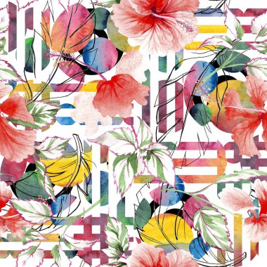 Kır çiçeği gül çiçek deseni suluboya tarzında.